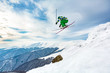 © Taras - Good skiing in the snowy mountains, Carpathians, Ukraine. Good winter day, incredible ski jump. Ski season.