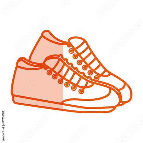 tennis shoes isolated icon vector illustration design Stock Vector