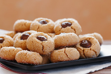 Wall Mural - Shugar nut cookies with chocolate