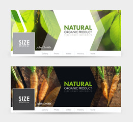 Aufkleber - Universal Template banner for social networks for  natural products, harvest, agriculture
