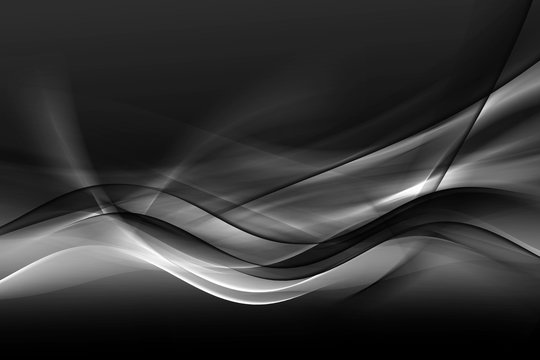 Design trendy element for card, website, wallpaper, presentation. Greyscale modern bright waves art. Blurred pattern effect background. Abstract creative graphic template. Decorative business style.
