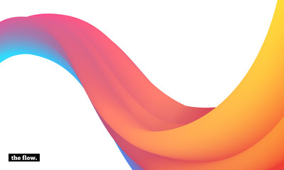 Poster - 3d wavy shape illustration. colorful abstract background. creative design element. eps10 vector.