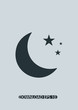 Moon and stars icon, Vector