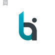 Initial Letter BI Rounded Lowercase Logo