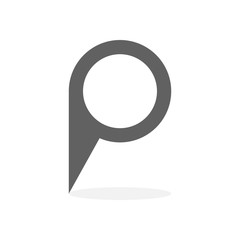 Poster - gray map marker and pin vector illustration