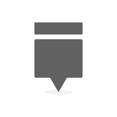 Poster - gray map marker and pin vector illustration