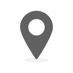 Poster - gray map marker and pin vector illustration