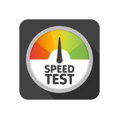 Aufkleber - Round Speedometer speed test download. Vector illustration template