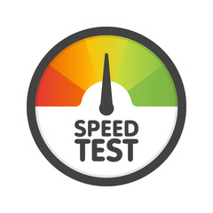 Aufkleber - Round Speedometer speed test download. Vector illustration template