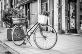 Fototapeta Do pokoju - Bicycle in black and whiteBicycle in black and white with baskets