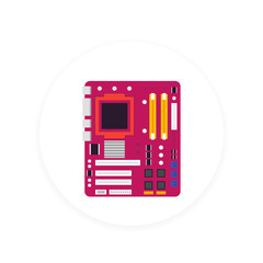 Poster - motherboard vector icon