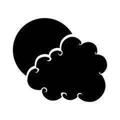 cute cloud drawing icon vector illustration design