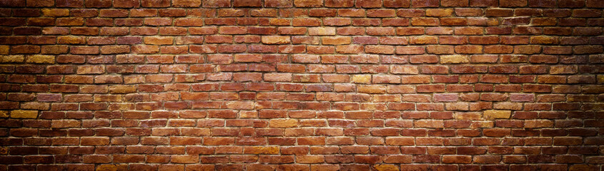 panoramic view of masonry, brick wall as background