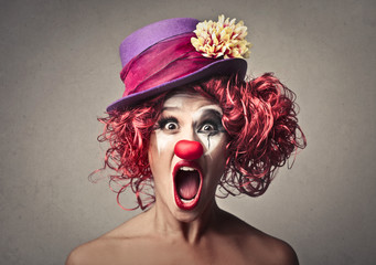 Surprised clown