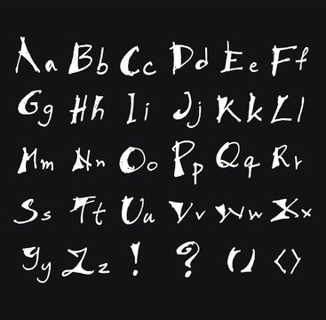 Hand drawn alphabet letters Vector on chalkboard eps10