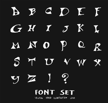 Hand drawn alphabet letters Vector on chalkboard eps10