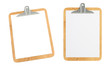 Clipboard with blank white paper