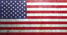 Flag Of USA, With An Old Metal Texture