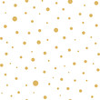 Seamless pattern with gold polka dots texture on white
