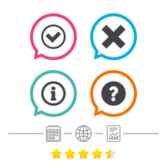 Poster - information icons. question faq symbol.