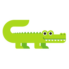 Wall Mural - Cute cartoon crocodile