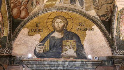 Mosaic of Christ in The Land of the Living in Chora Church, Istanbul