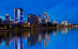 Fototapeta Nowy Jork - Frankfurt am Main. Cityscape image of Frankfurt am Main during sunset.