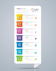 Poster - Infographics design vector and business icons with 7 options.