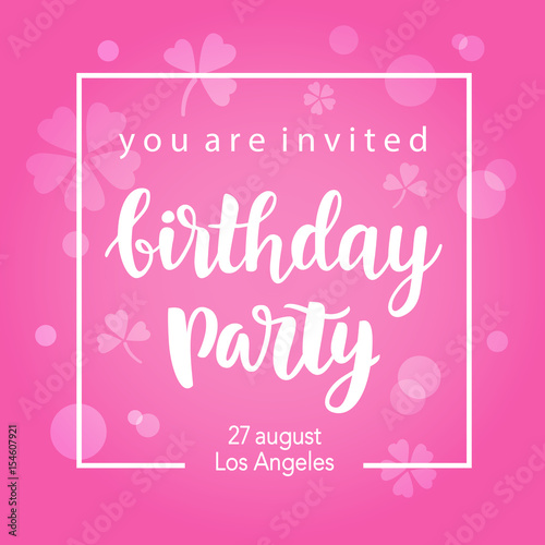 Fotografía Birthday Party Invitation Banner Template