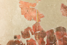 Detail Of Red Pompeian Fresco