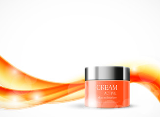 Poster - Body cream cosmetic ads template