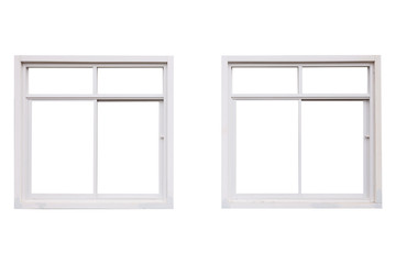 white window on white background.