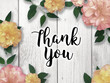 Thank You Card with Flower Border