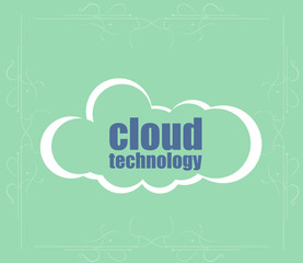 Poster - Text cloud technology. It concept . Word cloud. Successful idea for business