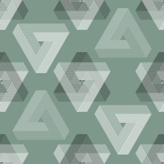 Wall Mural - Seamless geometric imagination pattern