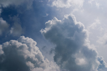 clouds in the sky in summer