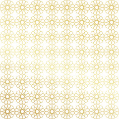 Wall Mural - Ramadan Kareem gold greeting card, banner, seamless pattern. Vector arabic ornate geometric shining background in islamic style