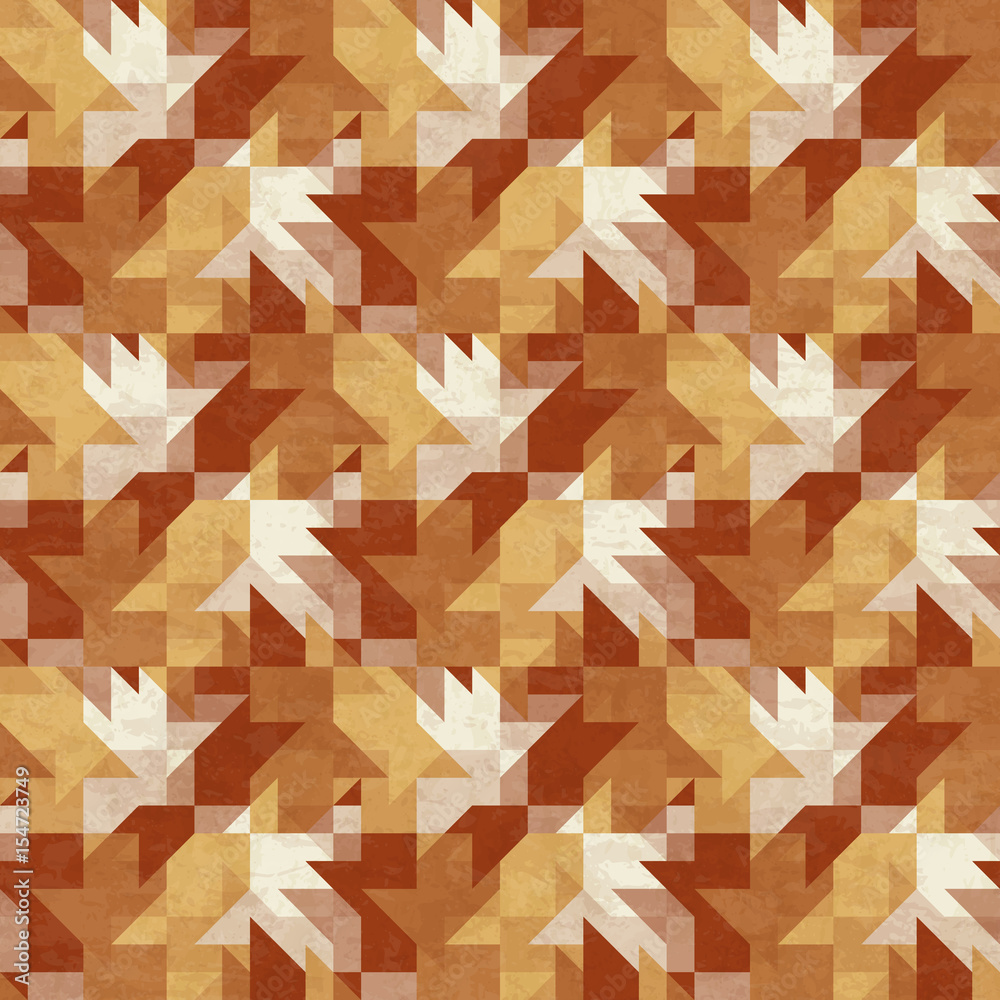 Redish Orange Color Pattern Abstract geometric seamless pattern in red, orange and yellow fall ...