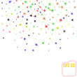 © writerfantast - Abstract background with falling star-shaped confetti