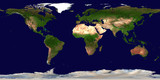 Fototapeta  - High resolution Earth continents flat world map from space. Elements of this image furnished by NASA.