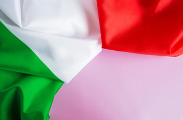 Italy flag and space for text  