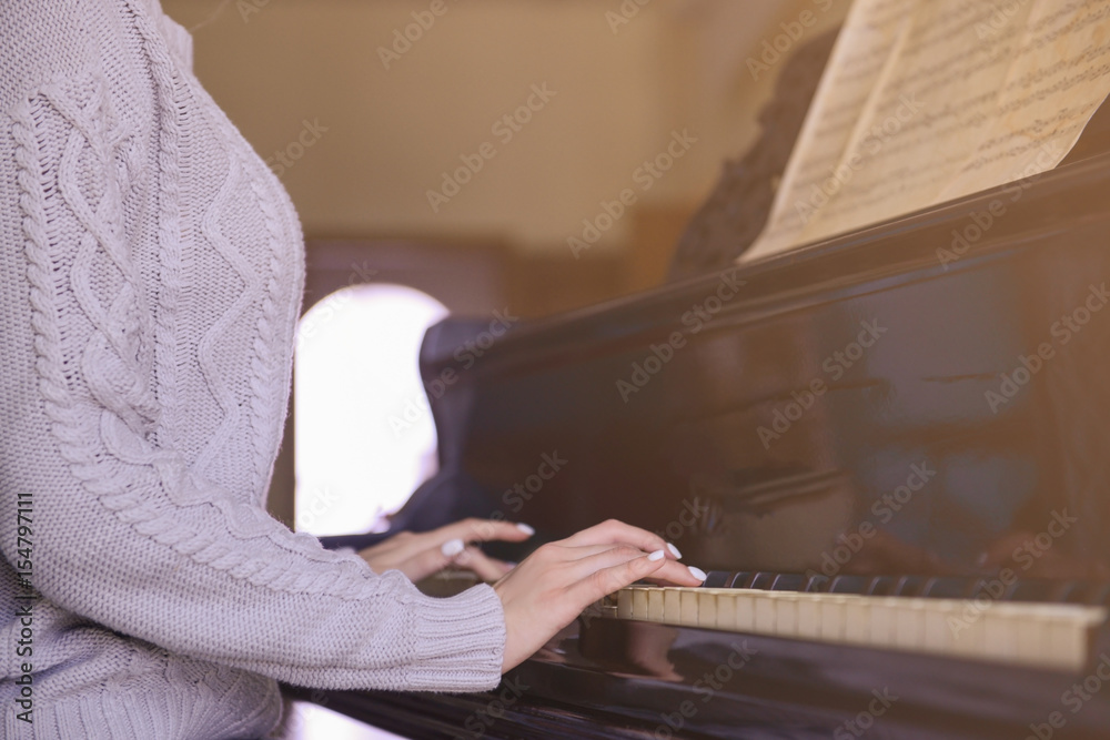 Girl playing piano