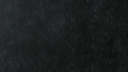 Wall Mural - rain or snow fall concept. falling raindrops or snow against a black background. close-up shot