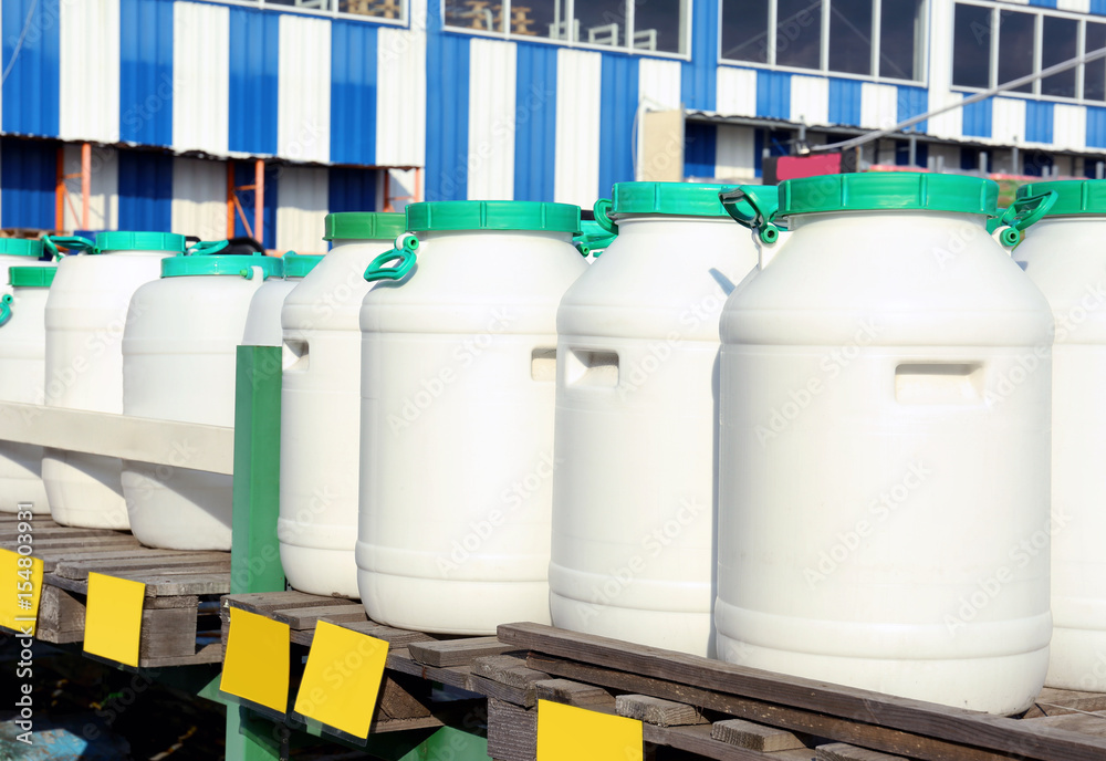 Goods for wholesale distribution outdoors