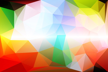 Rainbow colors low poly background