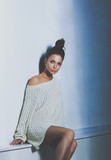 Portrait of Woman in Sweater and Panties Stock Image - Image of alone,  adorable: 51516125