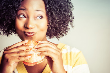 Wall Mural - Black Woman Eating