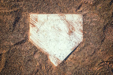Home Plate In A Baseball Field