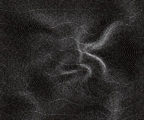 Poster - Composed of particles swirling abstract graphics