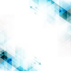 Fototapete - Technology abstract vector background with arrows and triangles.